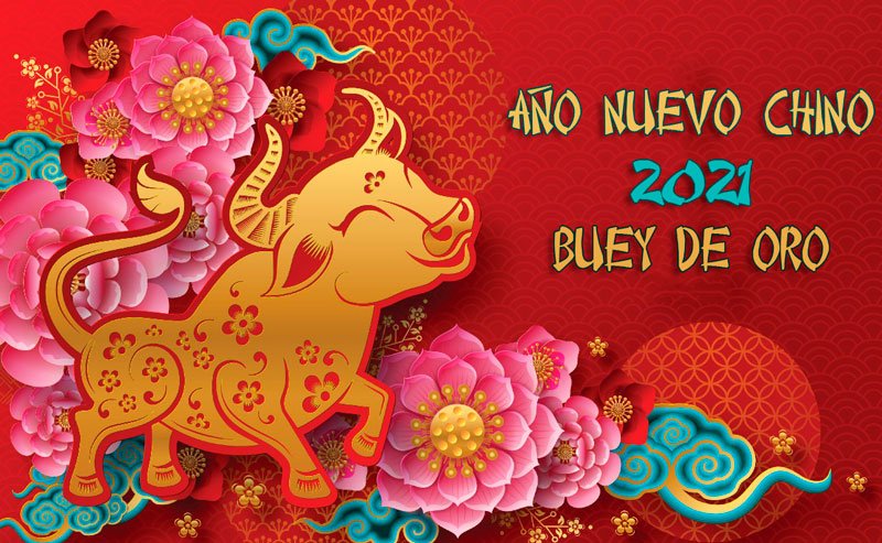 2021 año nuevo chino: año del buey de oro